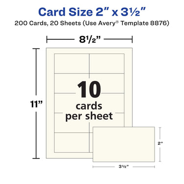 Avery Clean Edge Printable Business Cards with Sure Feed Technology, 2